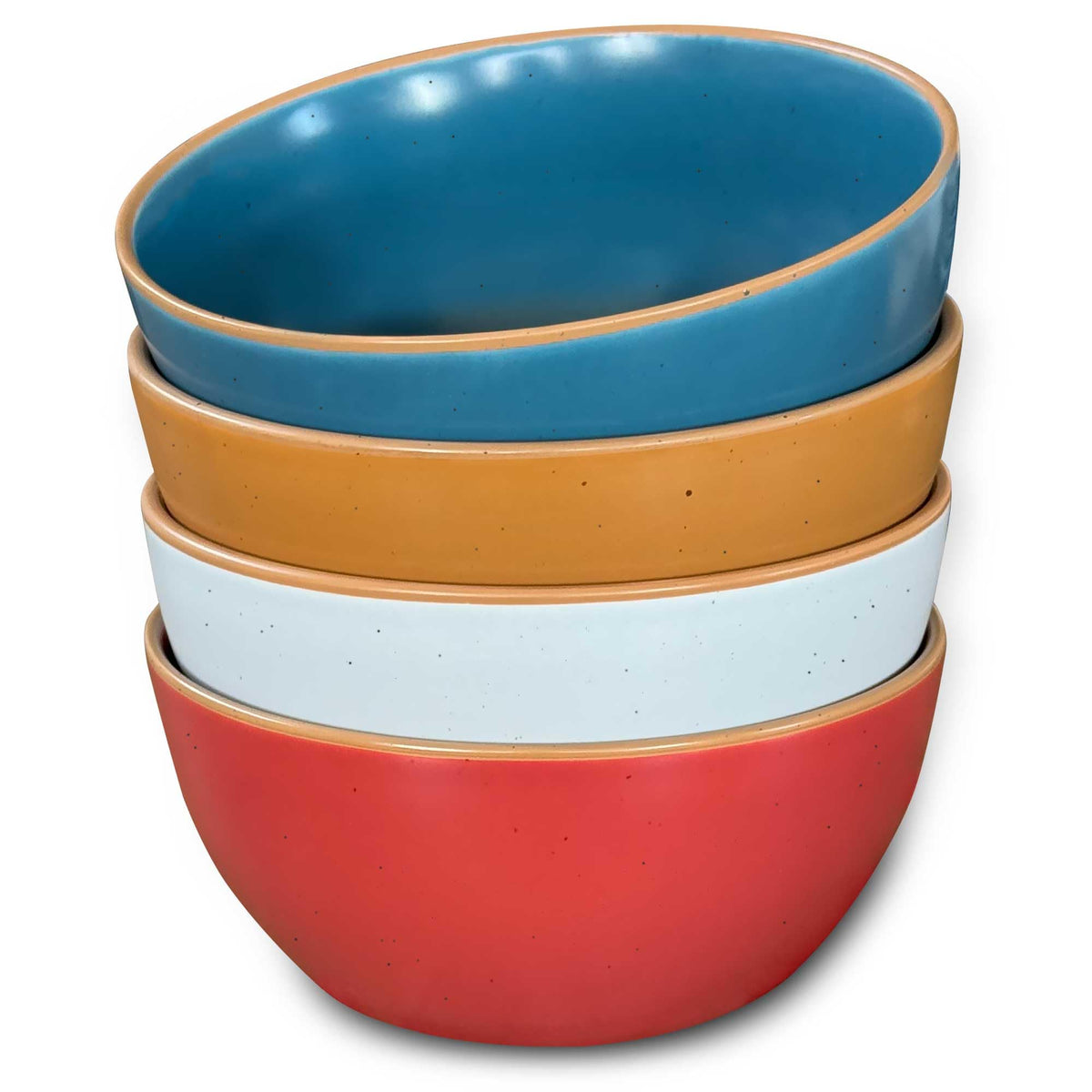 Mora Ceramic Bowls For Kitchen, 28oz - Bowl Set of 4 - For Cereal, Salad, Pasta, Soup, Dessert, Serving etc - Dishwasher, Microwave, and Oven Safe - For Breakfast, Lunch and Dinner - Vanilla White