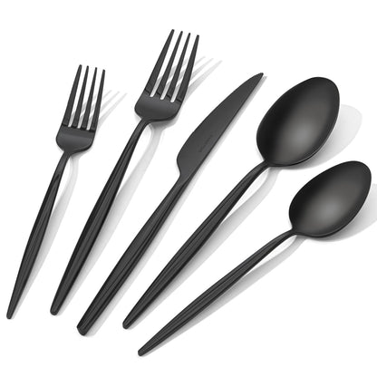 18/10 Silverware Set for 4, 20 Piece Stainless Steel Flatware Cutlery Set | KINGSTONE Mirror Polished Forks Knives Spoons Utensils, Tableware for Home Kitchen Restaurant Wedding, Dishwasher Safe