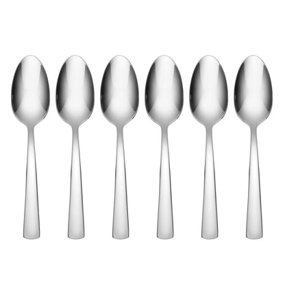 Oneida Aptitude Soup Spoons Silverware Set for 6, Flatware | 18/0 stainless steel, mirror finish | 6.7 inch length | dishwasher safe, cutlery set, utensil set, gift