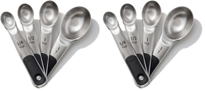OXO Good Grips 4 Piece Stainless Steel Measuring Spoons with Magnetic Snaps