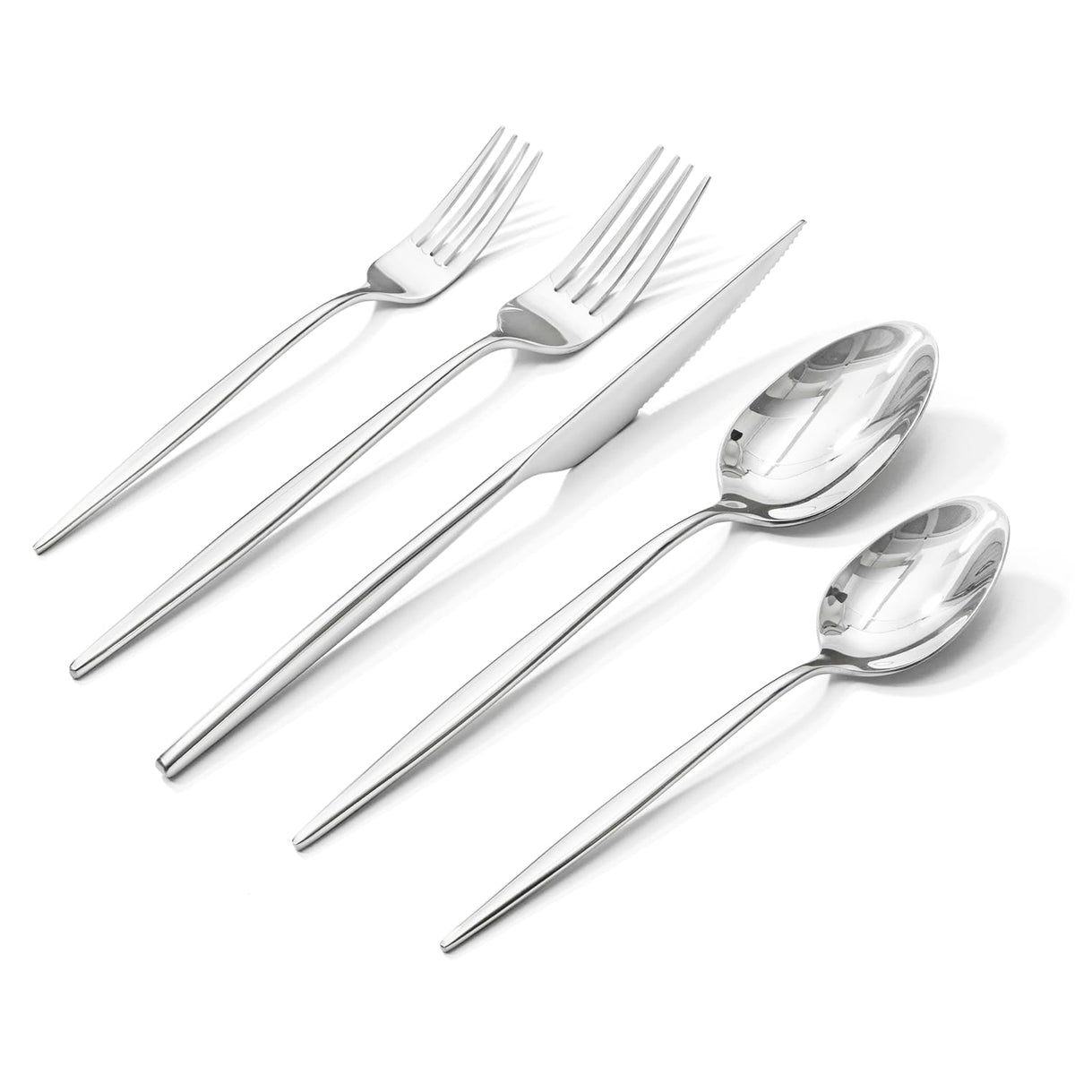 18/10 Silverware Set for 4, 20 Piece Stainless Steel Flatware Cutlery Set | KINGSTONE Mirror Polished Forks Knives Spoons Utensils, Tableware for Home Kitchen Restaurant Wedding, Dishwasher Safe