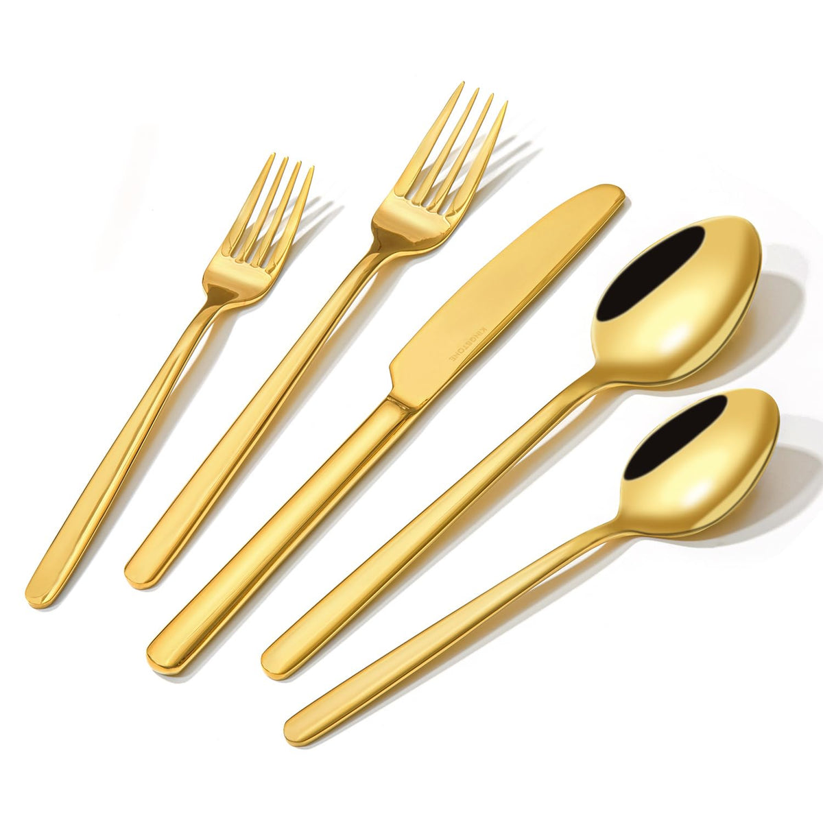 40 Piece Silverware Set, Flatware Set for 8, 18/10 Stainless Steel Cutlery Set Mirror Polished Modern Design Dishwasher Safe