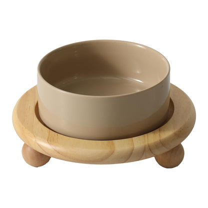 Havniva Cat Bowls Set of Two, 5.1” Ceramic Cat Food and Water Bowls | Cat Food Bowls Whisker Friendly, Non-Slip Base, Food-Grade Ceramic, Wide Opening, Dishwasher Safe, Cat Bowls for Indoor Cats