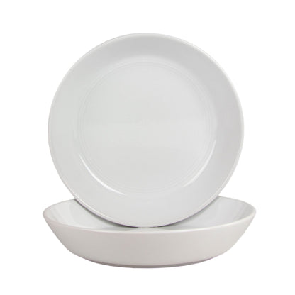 Double Line 8.25" Salad Plate, Set of 6, Cobalt Blue