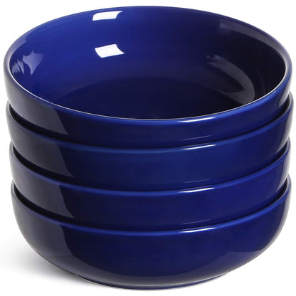 LE TAUCI Pasta Bowls 45 oz, Salad Bowls Set for Serving Soup, Pasta, Noodle, Dinner, Large Kitchen Bowl Plates, Microwave Safe - 8.5 Inch, Set of 4, White