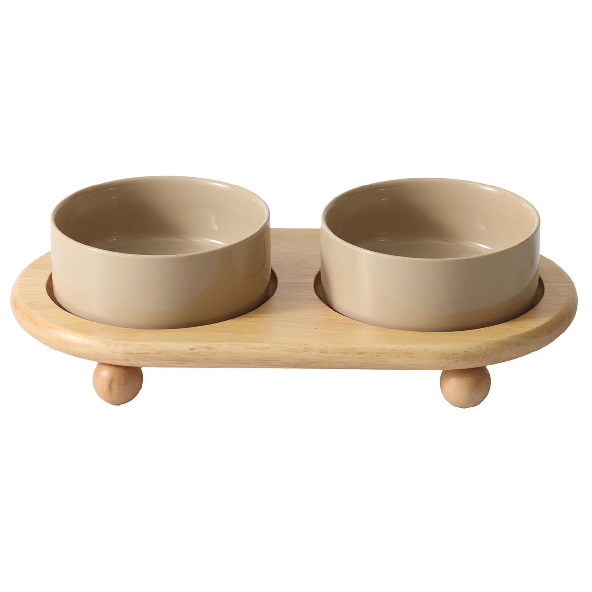 Havniva Cat Bowls Set of Two, 5.1” Ceramic Cat Food and Water Bowls | Cat Food Bowls Whisker Friendly, Non-Slip Base, Food-Grade Ceramic, Wide Opening, Dishwasher Safe, Cat Bowls for Indoor Cats