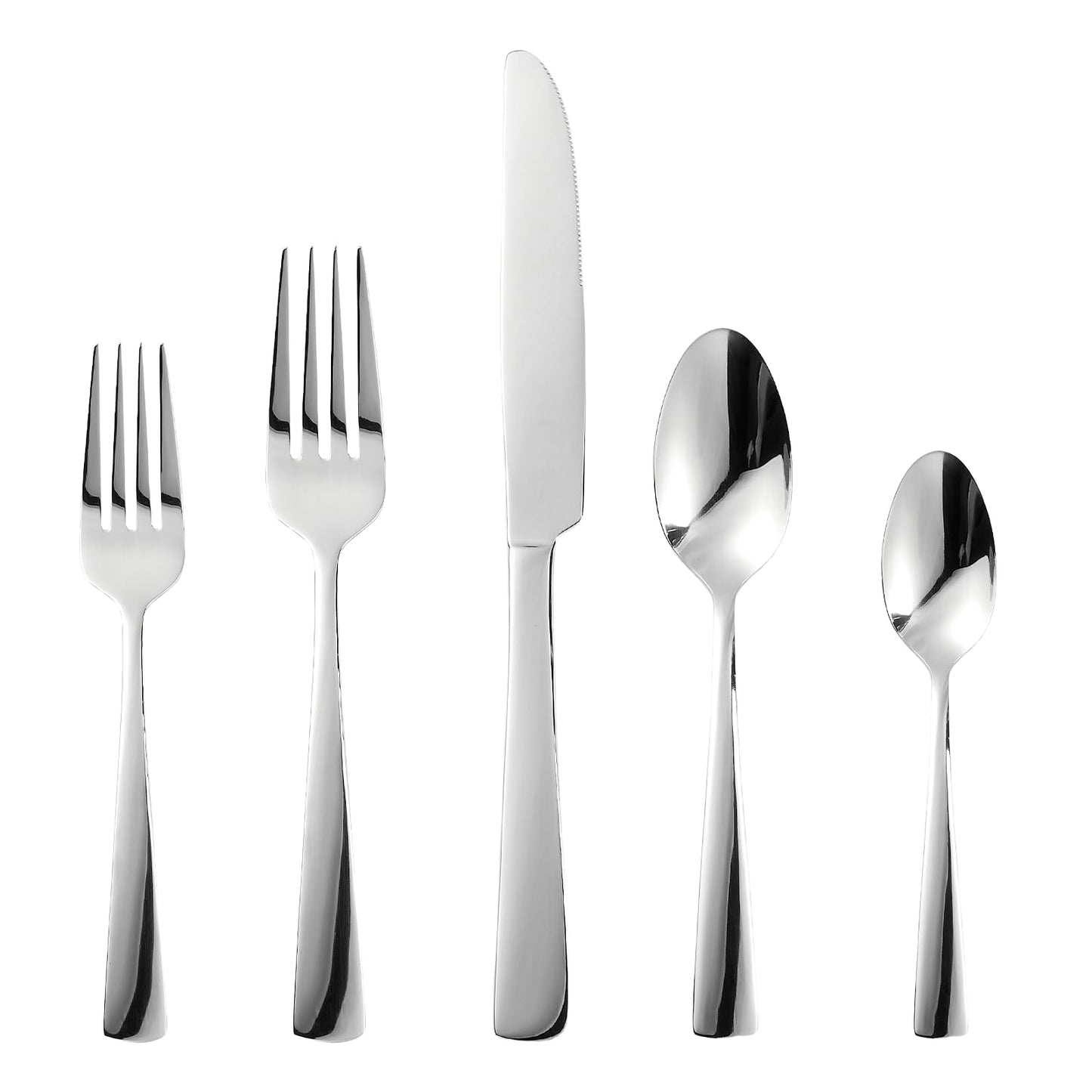 Silverware Set for 8, 45 Piece Stainless Steel Kitchen Utensils Cutlery Set | Gift Package for Wedding Housewarming, Heavy-Duty Steak Knife Fork and Spoon, Dishwasher Safe, Ergonomic Design, Flatware Set
