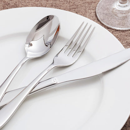 40-Piece Silverware Set for 8,18/10 Stainless Steel | Mirror Polished, Dishwasher Safe , for Home, Restaurant, Wedding and Party Use