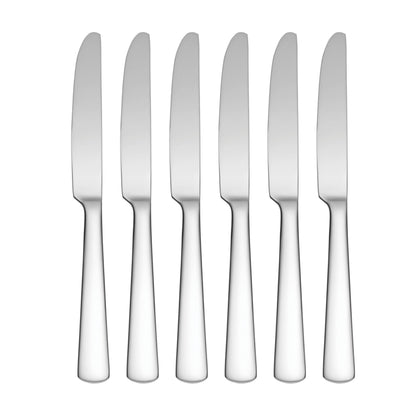 Oneida Aptitude Soup Spoons Silverware Set for 6, Flatware | 18/0 stainless steel, mirror finish | 6.7 inch length | dishwasher safe, cutlery set, utensil set, gift