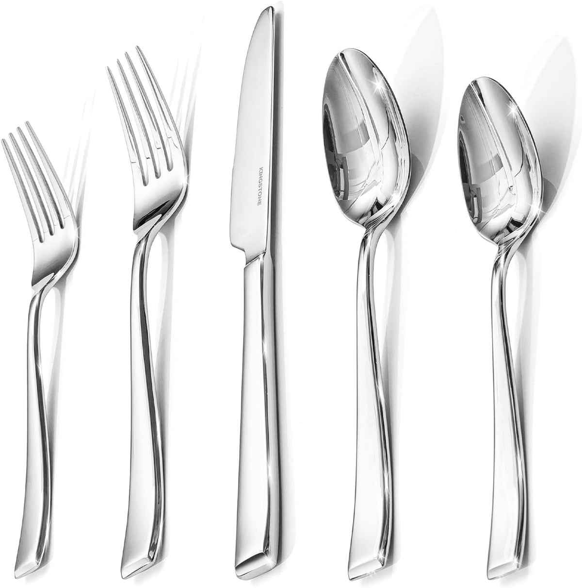 Mirror Polish Silverware Set for 8, 40-Piece 18/10 Stainless Steel Flatware Set, Dishwasher Safe Cutlery Set for Wedding, Home, Restaurant, Knives Spoons and Forks Set