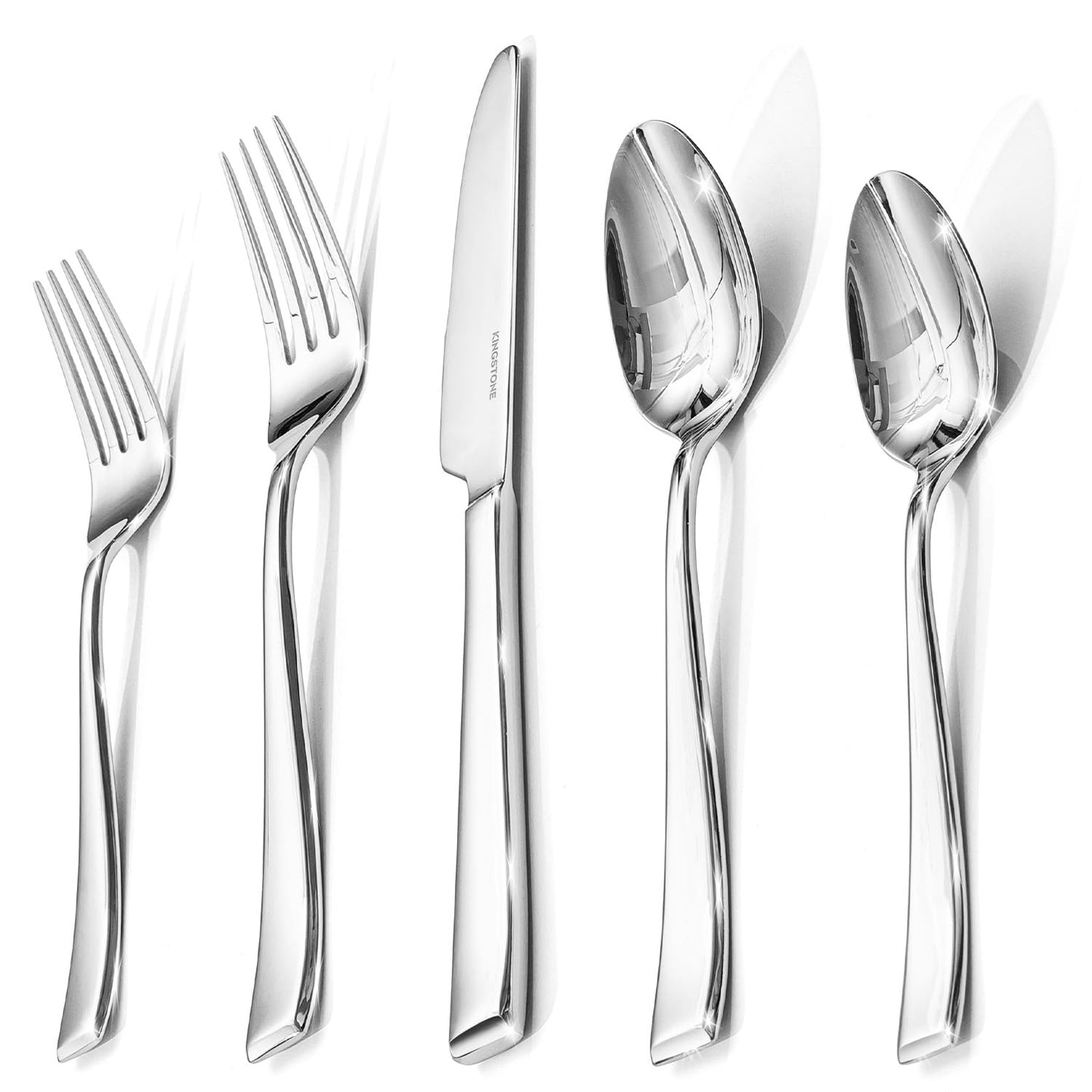 Mirror Polish Silverware Set for 8, 40-Piece 18/10 Stainless Steel Flatware Set, Dishwasher Safe Cutlery Set for Wedding, Home, Restaurant, Knives Spoons and Forks Set