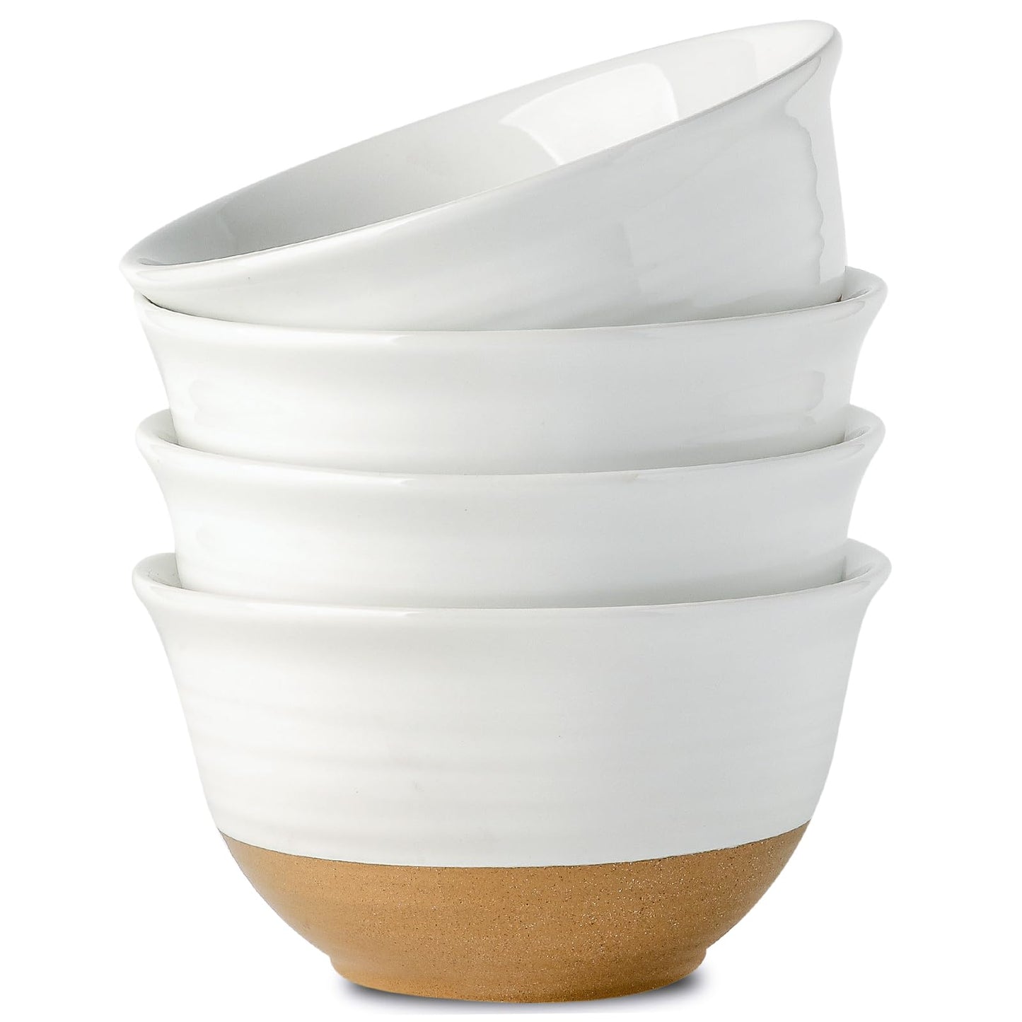 Hasense Ceramic Soup Bowls Set of 4, 40 Ounce Large Cereal Bowls for Kitchen, 7 Inch Serving Bowls for Salad Pasta Ramen Pho Popcorn, Dishwasher Microwave Safe, Navy Blue