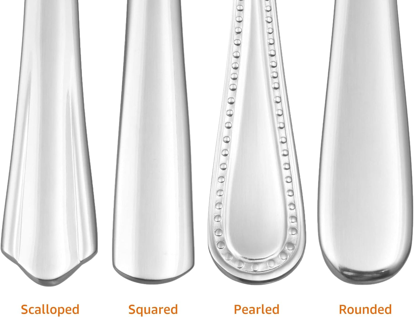 Amazon Basics Stainless Steel Dinner Knives with Round Edge, Silverware, Table Knives, Restaurant Quality, Pack of 12, Silver
