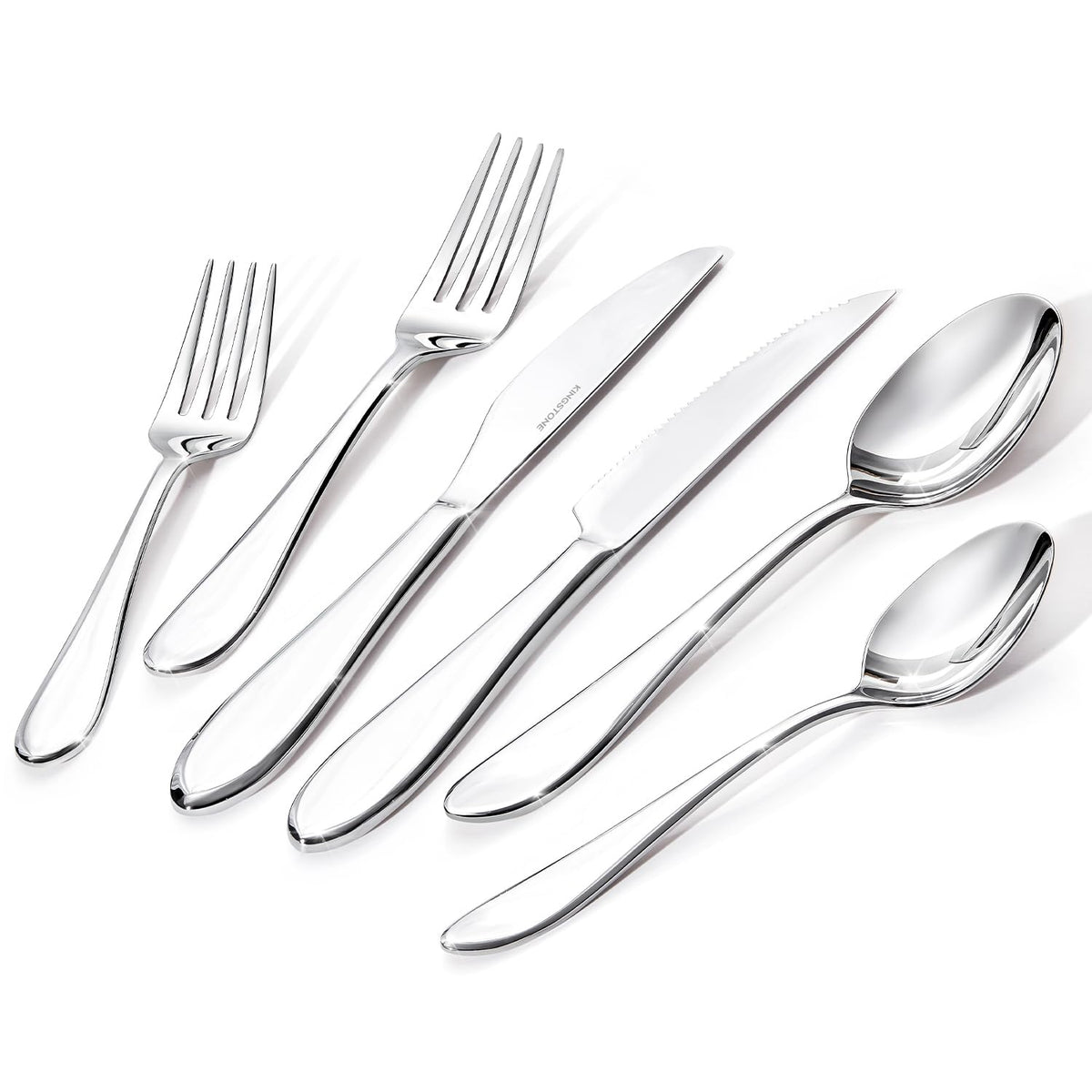 40-Piece Silverware Set for 8,18/10 Stainless Steel | Mirror Polished, Dishwasher Safe , for Home, Restaurant, Wedding and Party Use
