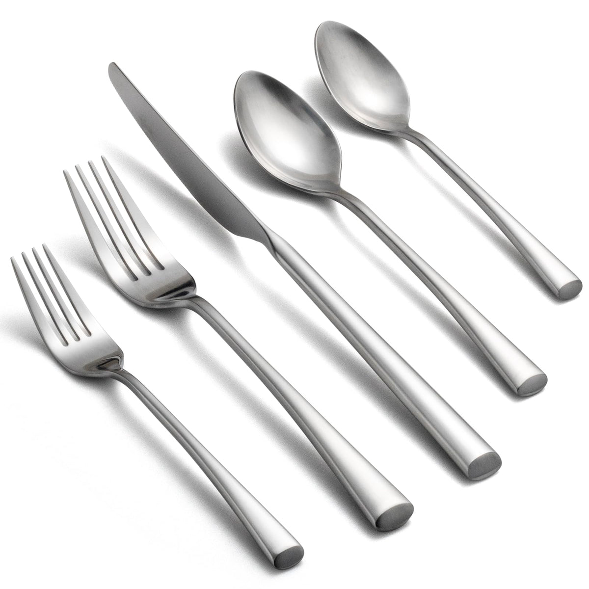 Alata Bailey 20-Piece Forged Silverware Set Stainless Steel Flatware Set,Service for 4,Mirror Polished Cutlery Set,Dishwasher Safe…