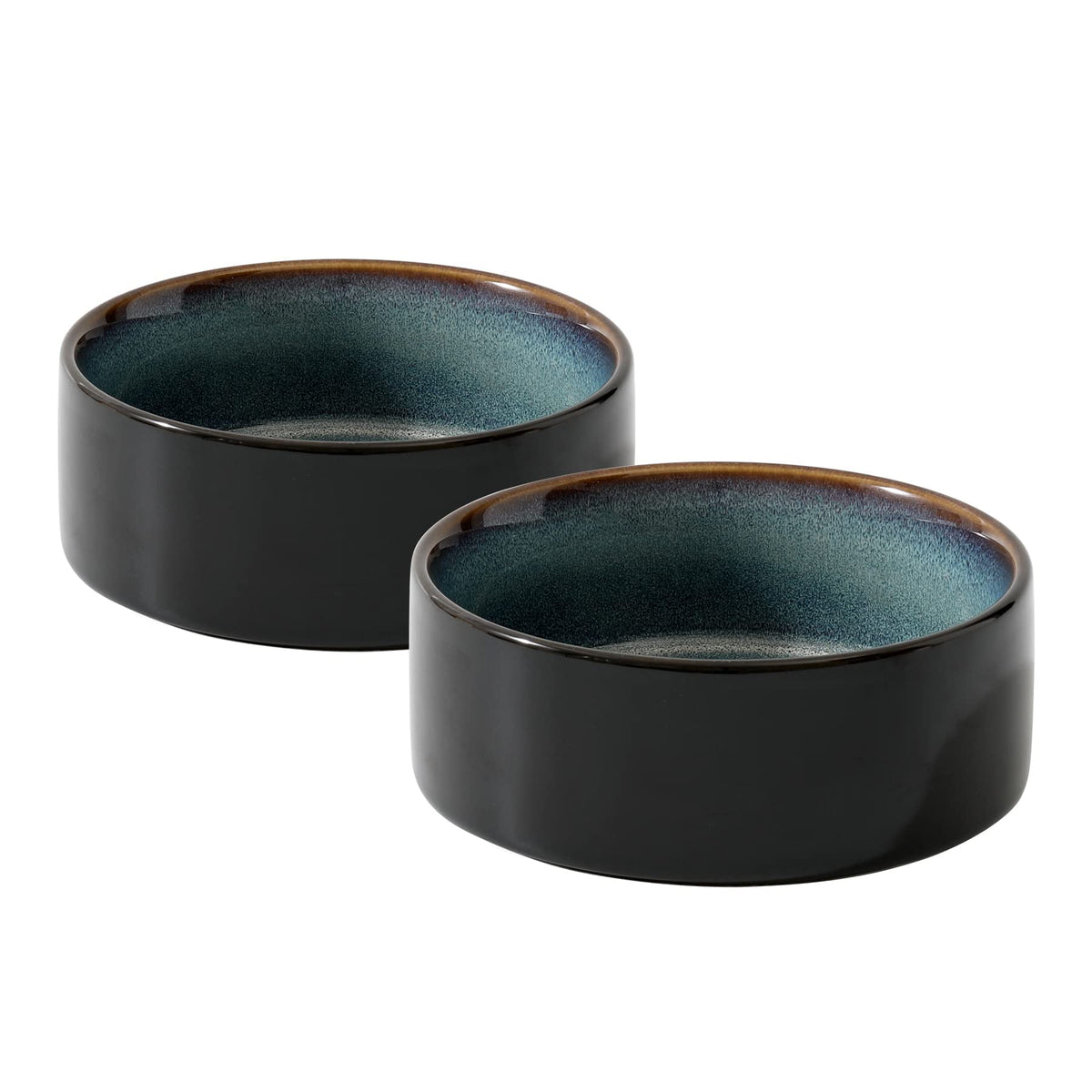 Havniva Cat Bowls Set of Two, 5.1” Ceramic Cat Food and Water Bowls | Cat Food Bowls Whisker Friendly, Non-Slip Base, Food-Grade Ceramic, Wide Opening, Dishwasher Safe, Cat Bowls for Indoor Cats