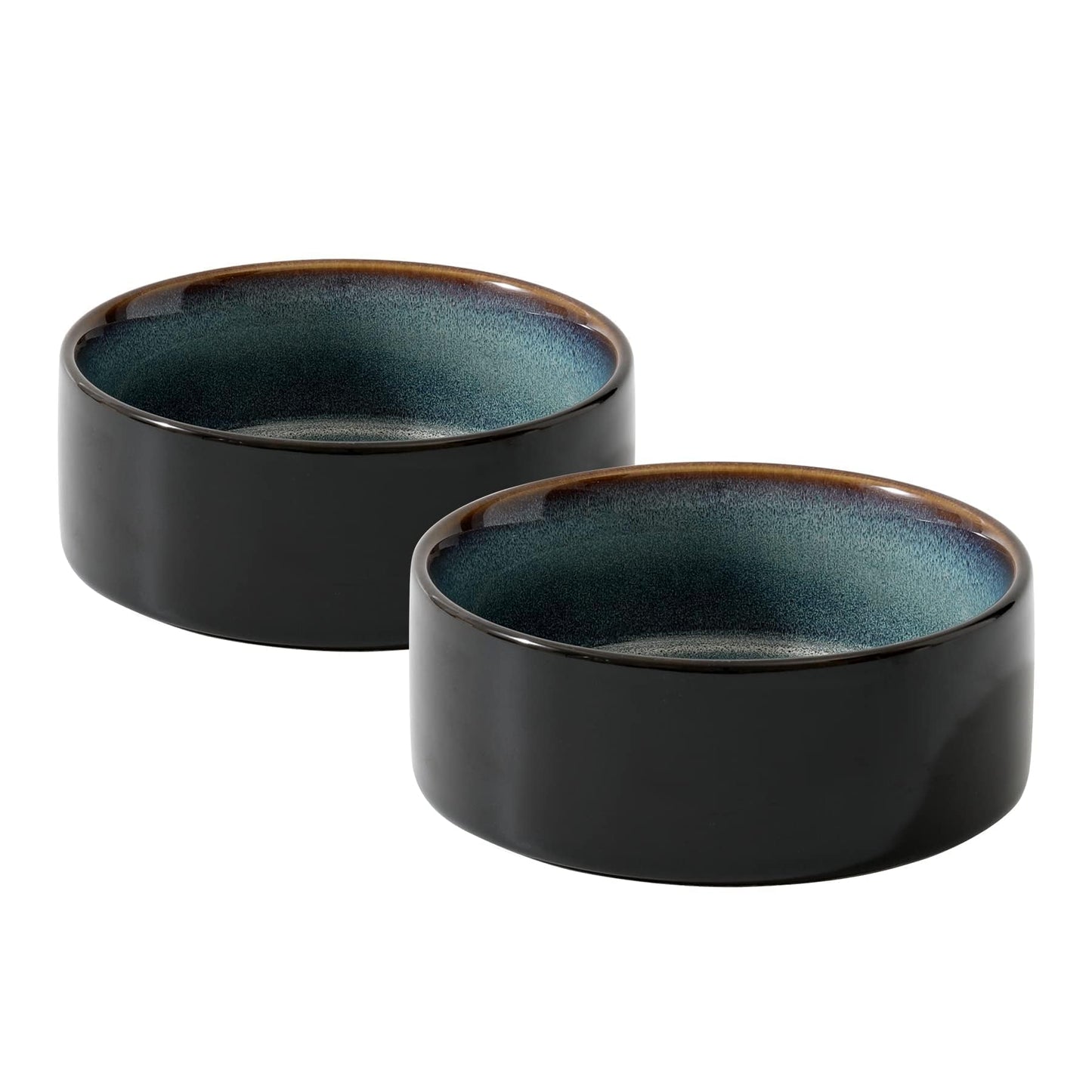 Havniva Cat Bowls Set of Two, 5.1” Ceramic Cat Food and Water Bowls | Cat Food Bowls Whisker Friendly, Non-Slip Base, Food-Grade Ceramic, Wide Opening, Dishwasher Safe, Cat Bowls for Indoor Cats