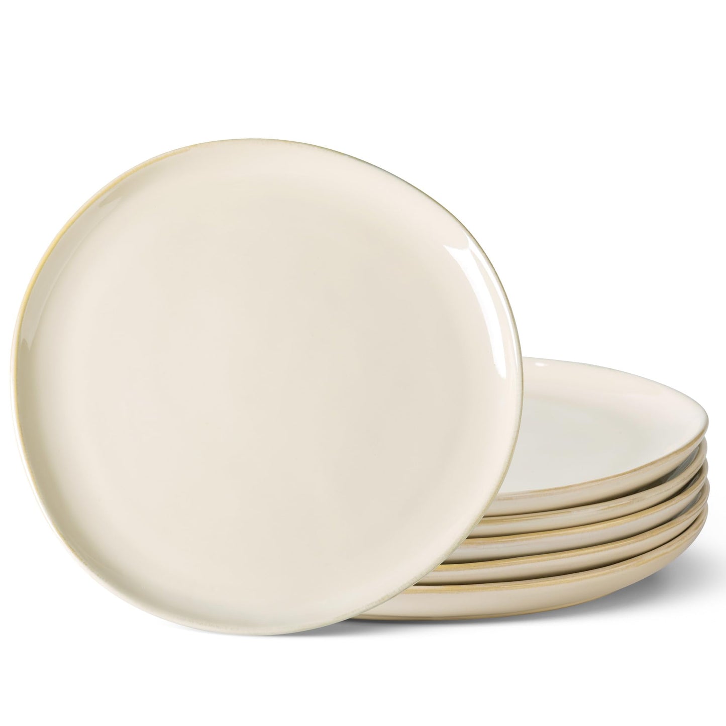 AmorArc Ceramic Plates Set of 6,8.5 Inch Stoneware Small Dinner Plates Set | Handmade Reactive Glaze Rustic Plates s for Dessert,Salad,Appetizer,Dinner ,Microwave & Dishwasher Safe,Scratch Resistant