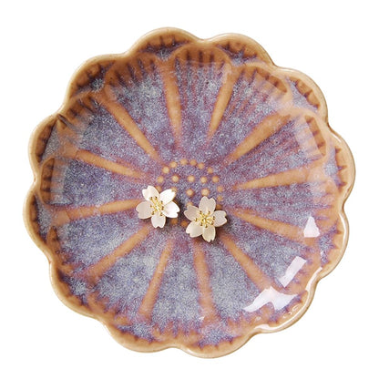 JAMEND CLXP Lotus Leaf Shape Decorative Ring Tray, Small Key Bowl, Ceramic Trinket Tray Jewelry Dish Organizing Necklace Earrings, Home Decoration for Mom Best Friend Sister, Pink.