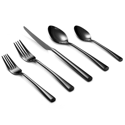 Alata Bailey 20-Piece Forged Silverware Set Stainless Steel Flatware Set,Service for 4,Mirror Polished Cutlery Set,Dishwasher Safe…