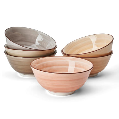 Sweese 10 oz Ceramic Bowls Set of 6, White 4.5 Inch Cereal Bowls for Yogurt, Fruit, Dessert, Oatmeal and Snacks, Stackable Small Serving Bowls for Breakfast and Everyday Use