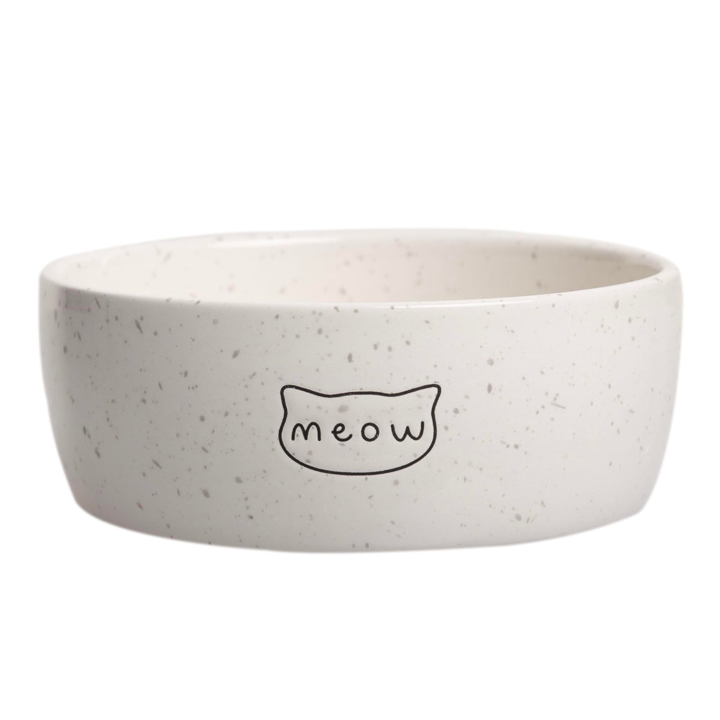 Pearhead Ceramic Cat Bowl, Holds 12 oz, Blue Dots | Whisker-Friendly Pet Dish for Food and Water, Ceramic Pet Bowl, Dog or Cat Feeding, Modern Pet Home Decor, Pet Parent Gift