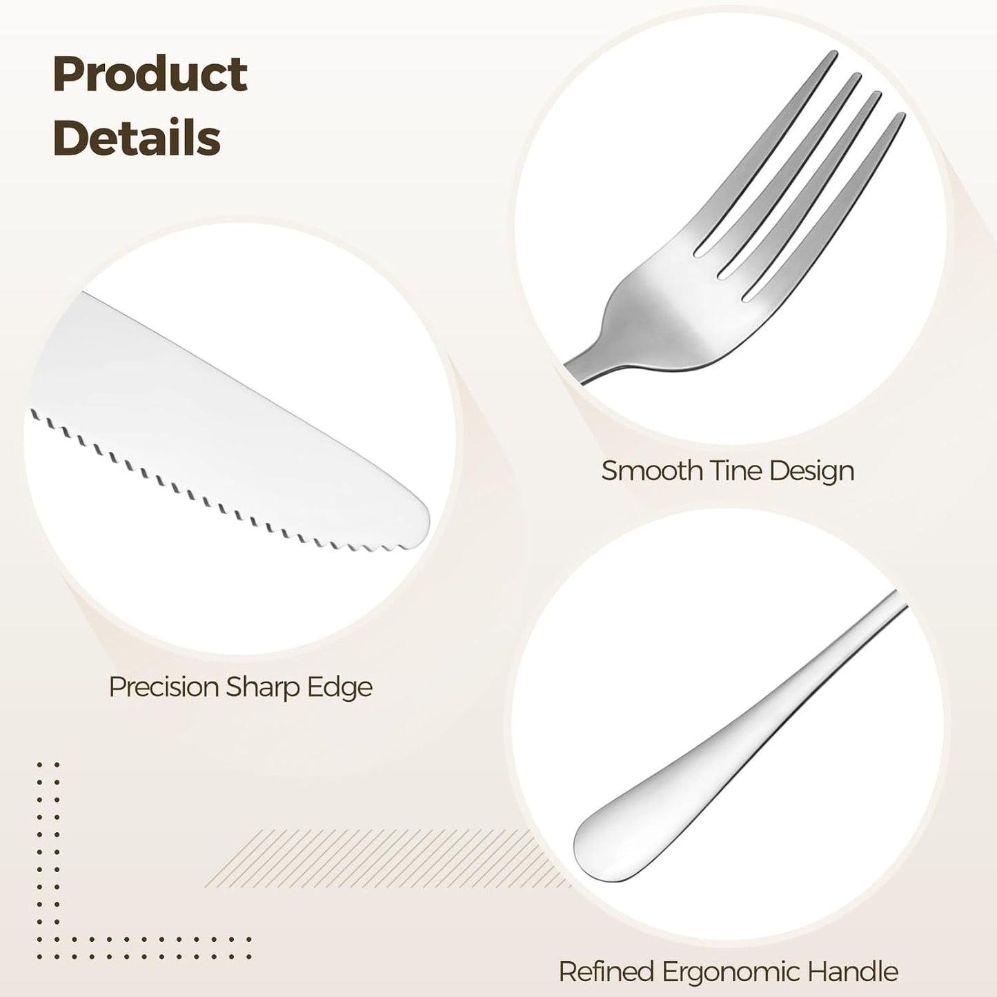 100 Pcs Silverware Set - Includes 50 Forks and 50 Knives - Stainless Steel Forks and Knives Flatware Tableware Cutlery Set for Wedding Dinner Party Restaurant Holiday Party