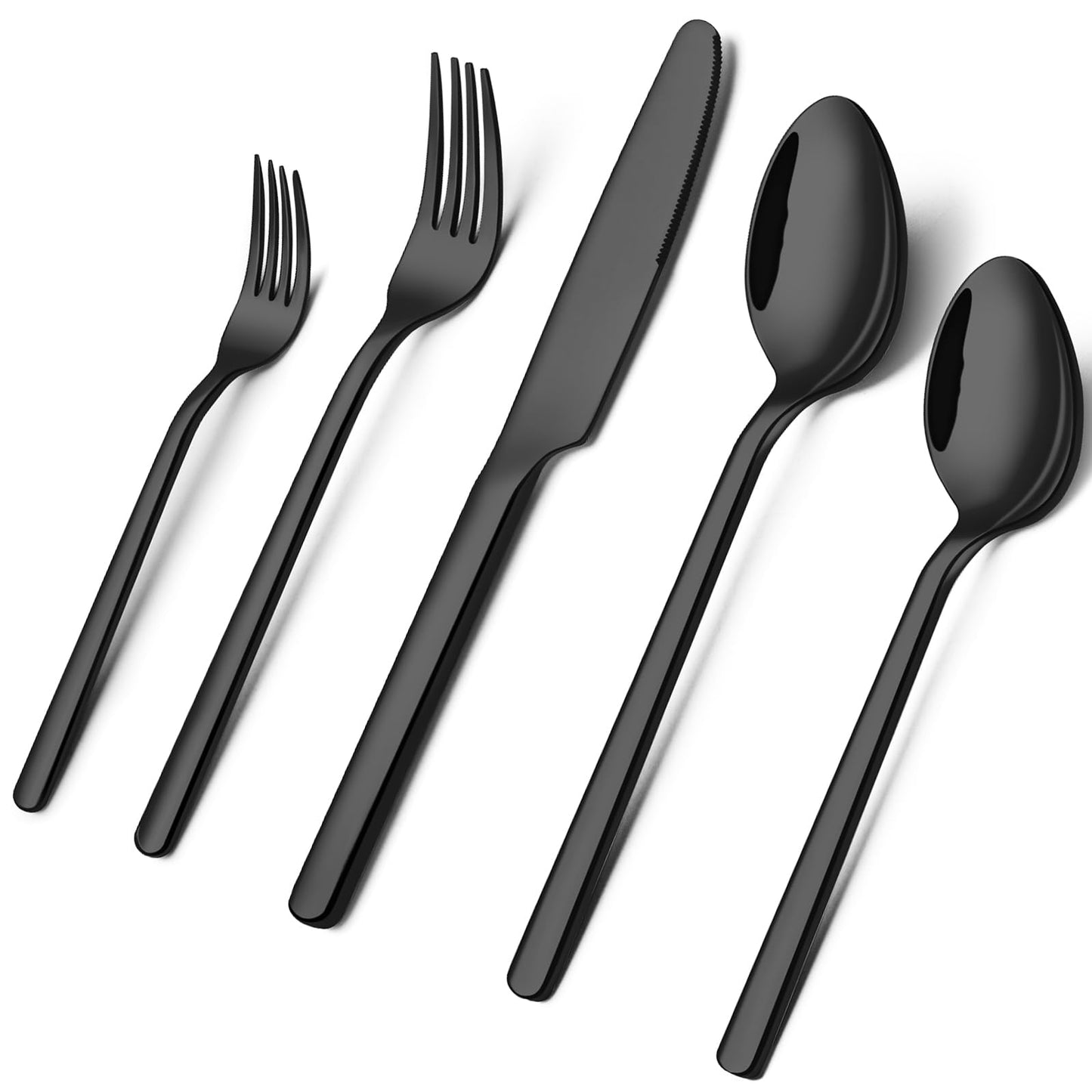 Silverware Set, 20 Piece Flatware Cutlery Set for 4, 18/10 Stainless Steel Silverware Mirror Polished Dishwasher Safe for Home, Restaurant, Wedding, Party(Silver, 20 pieces for 4)