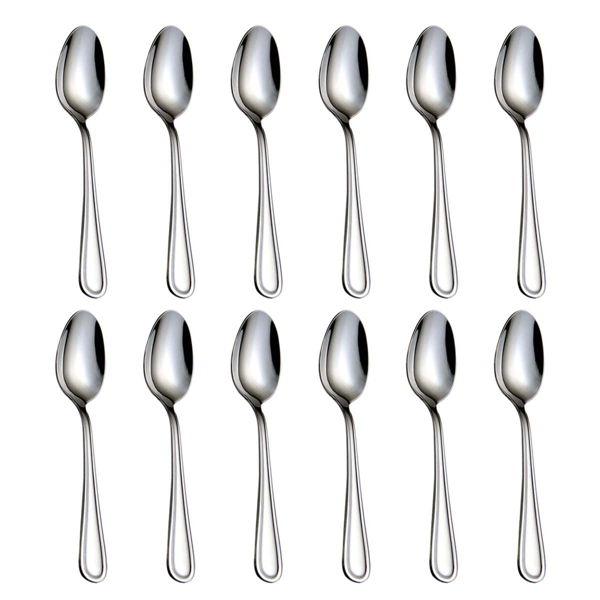 Teaspoons Stainless Steel 18/0 Tea Spoons 6 Pcs, 6.29 Inches For Home, Kitchen Restaurant, Slilver