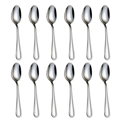 Teaspoons Stainless Steel 18/0 Tea Spoons 6 Pcs, 6.29 Inches For Home, Kitchen Restaurant, Slilver