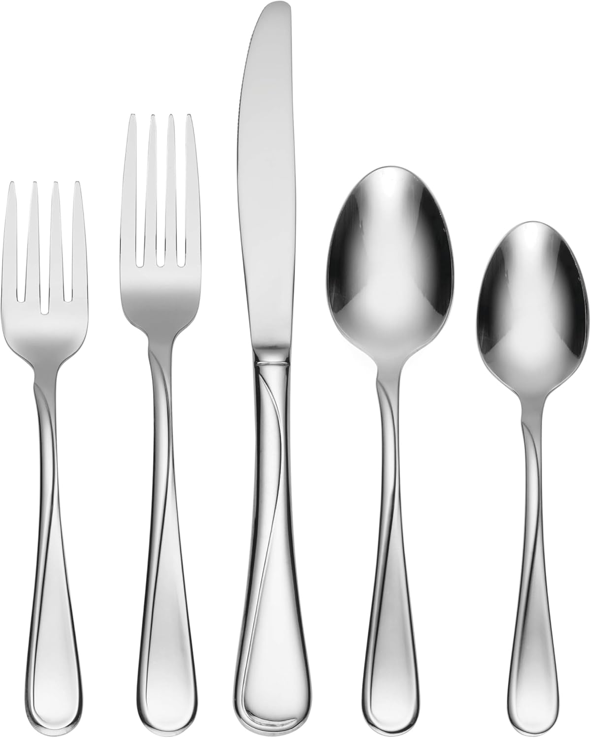 Oneida Flight Teaspoons Silverware Set for 6, Flatware | mirror finish, dishwasher safe | cutlery set for kitchen and dining, utensil set, kitchen gifts for women, heavy duty