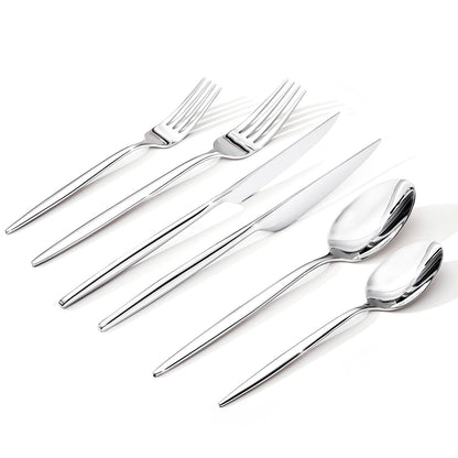 18/10 Silverware Set for 4, 20 Piece Stainless Steel Flatware Cutlery Set | KINGSTONE Mirror Polished Forks Knives Spoons Utensils, Tableware for Home Kitchen Restaurant Wedding, Dishwasher Safe