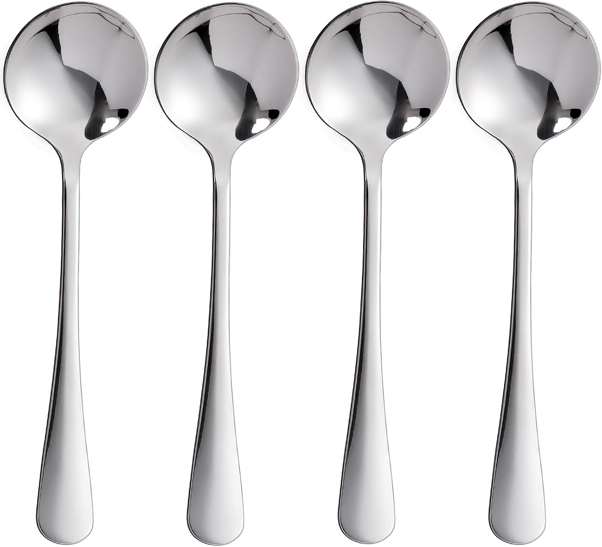 18/8 Soup Spoons 304 Stainless Steel 4-Piece Sppons Set