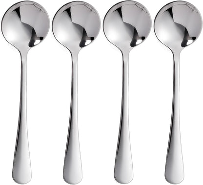 18/8 Soup Spoons 304 Stainless Steel 4-Piece Sppons Set