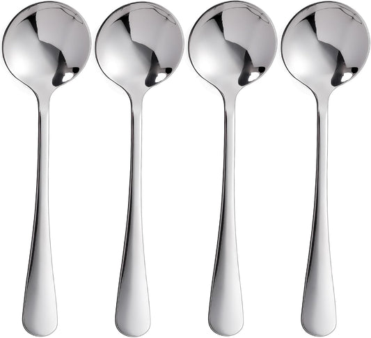 18/8 Soup Spoons 304 Stainless Steel 4-Piece Sppons Set
