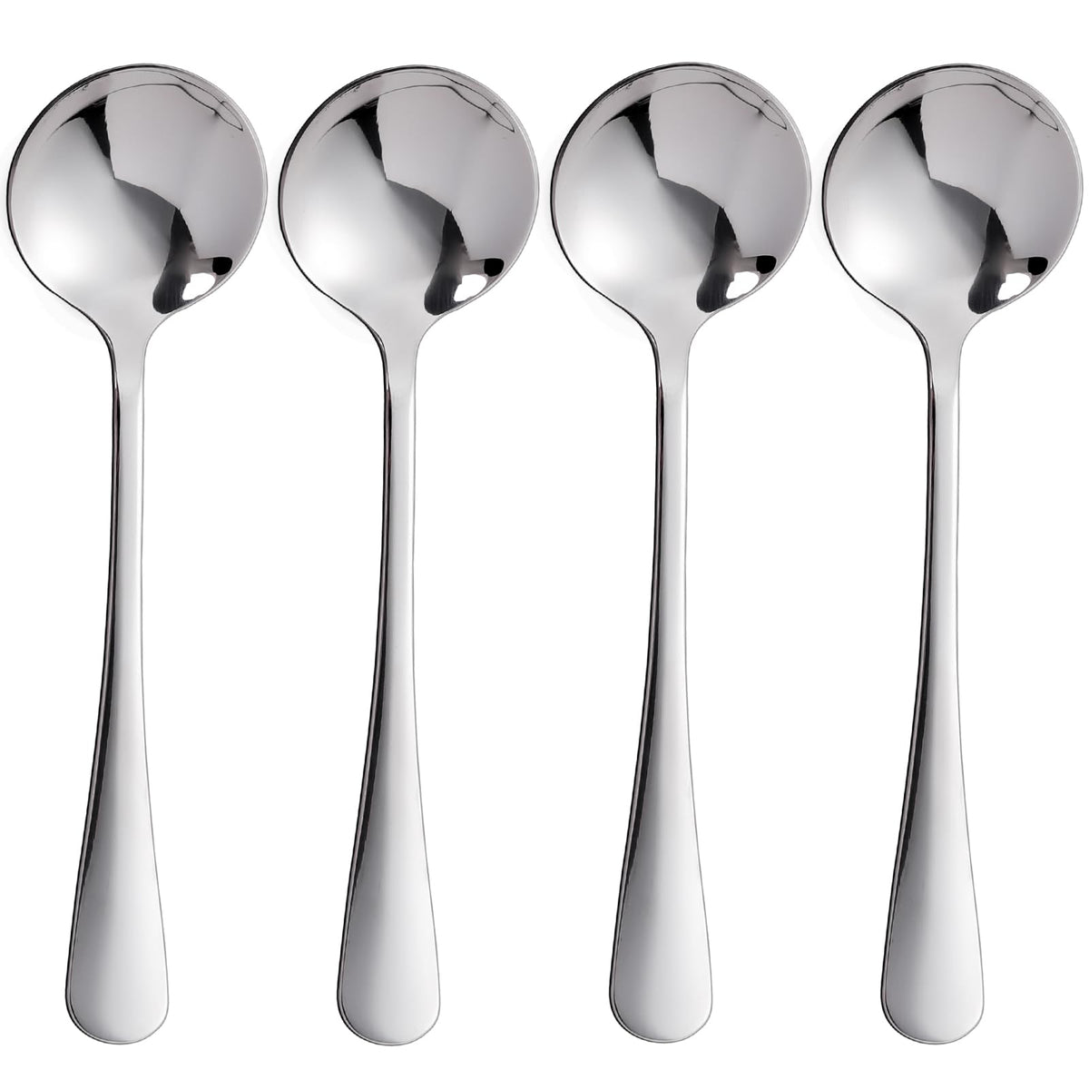 18/8 Soup Spoons 304 Stainless Steel 4-Piece Sppons Set