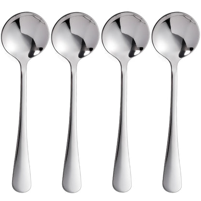 18/8 Soup Spoons 304 Stainless Steel 4-Piece Sppons Set