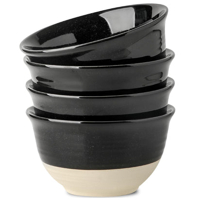 Hasense Ceramic Soup Bowls Set of 4, 40 Ounce Large Cereal Bowls for Kitchen, 7 Inch Serving Bowls for Salad Pasta Ramen Pho Popcorn, Dishwasher Microwave Safe, Navy Blue