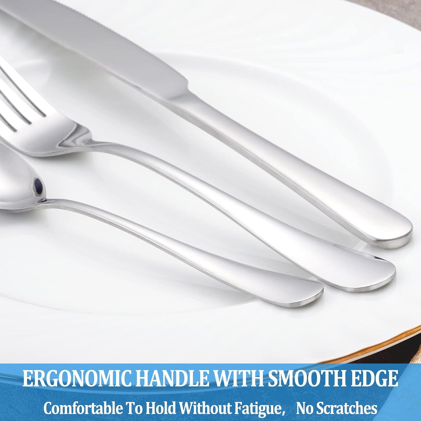 Dinner Spoon Set,16 Pcs 7.3" Tablespoons,Premium Food Grade Stainless Steel Spoons,Durable Metal Spoon,Tablespoon,Silverware Spoons Only,Mirror Finish & Dishwasher Safe,Use for Home,Restaurant