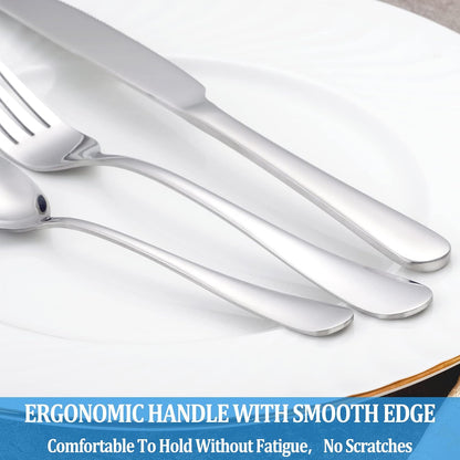 Dinner Spoon Set,16 Pcs 7.3" Tablespoons,Premium Food Grade Stainless Steel Spoons,Durable Metal Spoon,Tablespoon,Silverware Spoons Only,Mirror Finish & Dishwasher Safe,Use for Home,Restaurant