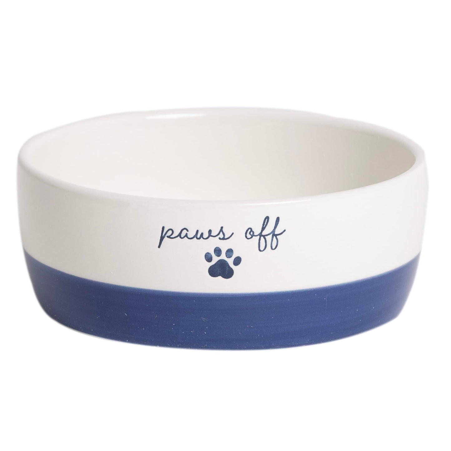 Pearhead Ceramic Cat Bowl, Holds 12 oz, Blue Dots | Whisker-Friendly Pet Dish for Food and Water, Ceramic Pet Bowl, Dog or Cat Feeding, Modern Pet Home Decor, Pet Parent Gift