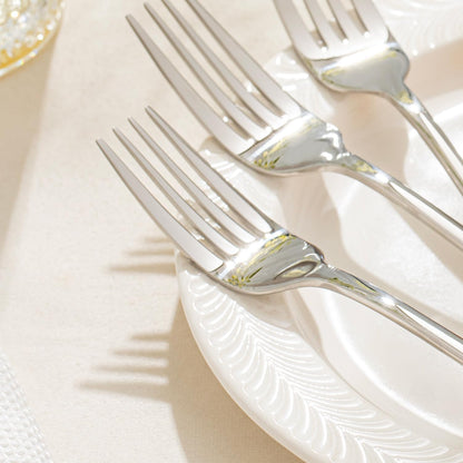 Forks 12 Piece Dinner Forks Set, 18/10 Stainless Steel, 8.18 Inch | Food Grade Metal Forks, Mirror Polished, Dishwasher Safe, Rust Resistant, for Home Kitchen, Weddings, Parties & Restaurants