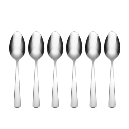 Oneida Aptitude Soup Spoons Silverware Set for 6, Flatware | 18/0 stainless steel, mirror finish | 6.7 inch length | dishwasher safe, cutlery set, utensil set, gift