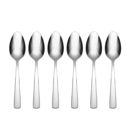 Oneida Aptitude Soup Spoons Silverware Set for 6, Flatware | 18/0 stainless steel, mirror finish | 6.7 inch length | dishwasher safe, cutlery set, utensil set, gift