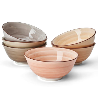 Sweese 10 oz Ceramic Bowls Set of 6, White 4.5 Inch Cereal Bowls for Yogurt, Fruit, Dessert, Oatmeal and Snacks, Stackable Small Serving Bowls for Breakfast and Everyday Use