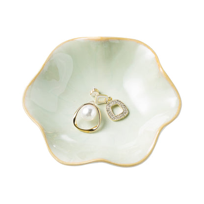 BEUNAIZER Jewelry Dish Tray, Ring Dish, Ceramic Trinket Tray, Key Bowl | Decorative plate style keeps earrings, necklaces and small items easy to see, suited for friends, daughters and mothers.