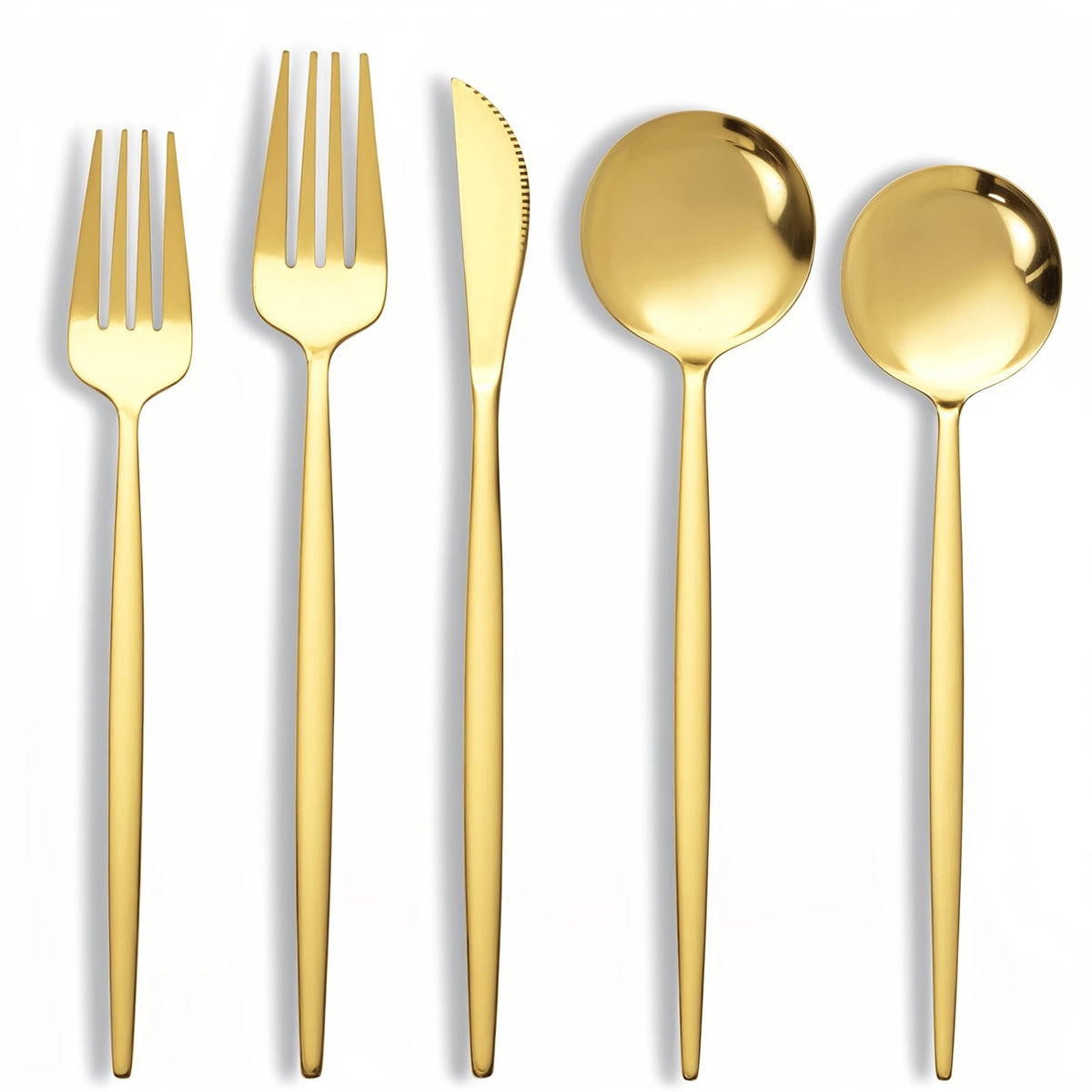 NOCCUR 40-Piece Stainless Steel Silverware Set for 8 - Utensils Set Include Knives Spoons and Forks - Mirror Polished for Home&Party