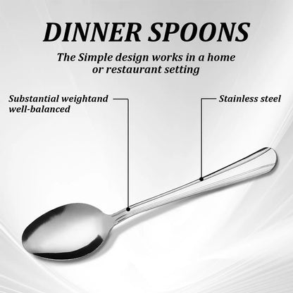 60pcs Halloween Silver Spoons Set - Mirror-Shine Look, Mirror-Polished Stainless Steel, Everyday Wear-Resistant, Solid Finish, Dishwasher Safe Cutlery Tableware for Parties, Special Events Business Use