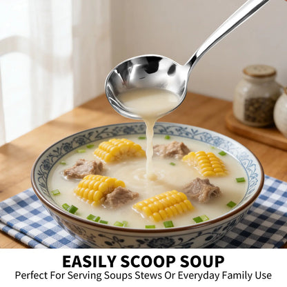 【AREL】4/8 PCs Stainless Steel Soup Spoon Set,home essentials