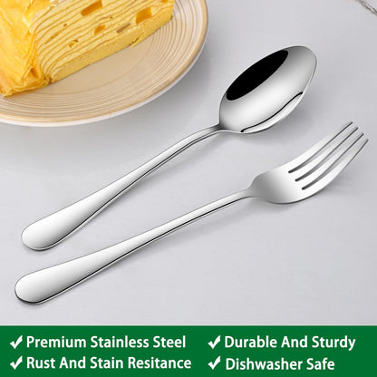 Dinner Spoon Set,8-Piece 7.3 Inch Soup Spoons,Premium Food Grade Stainless Steel Table Spoon,Durable Metal Tablespoon,Dishwasher Safe Silverware Spoons